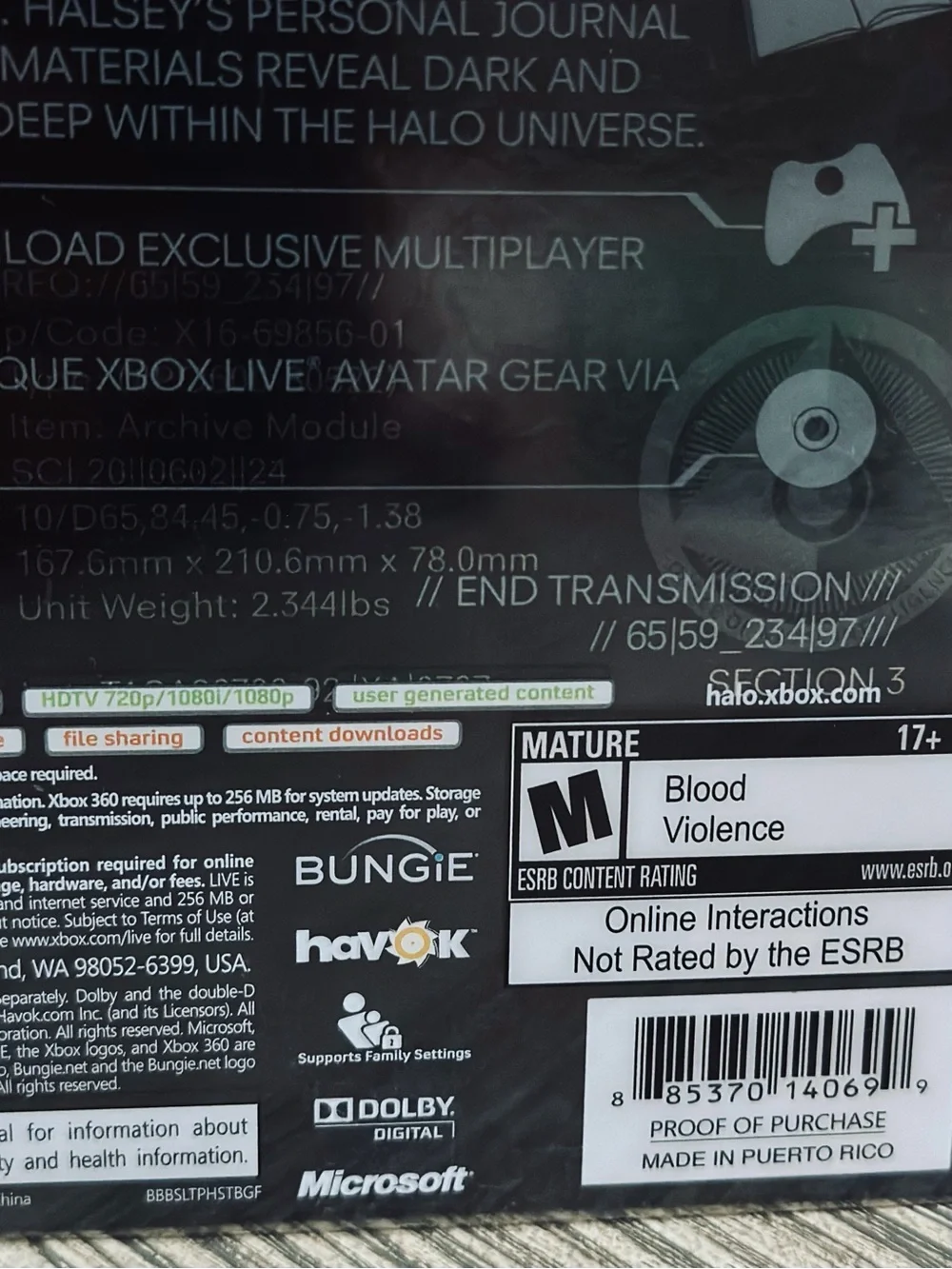 Xbox game disc
